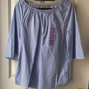 Lemon pinstriped shirt